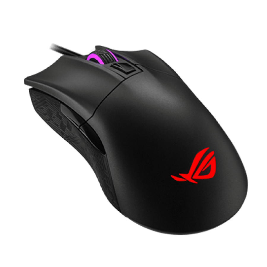 Asus ROG Gladius II Core Gaming Mouse, 200-6200 DPI, Lightweight, Ergonomic,RGB Lighting - Black