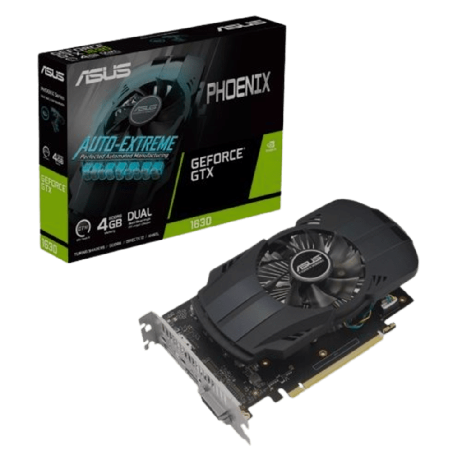 Brand New Asus Phoenix GTX1630 EVO, PCIe3, 4GB DDR6, DVI, HDMI, DP, 1815MHz Clock, Compact Design