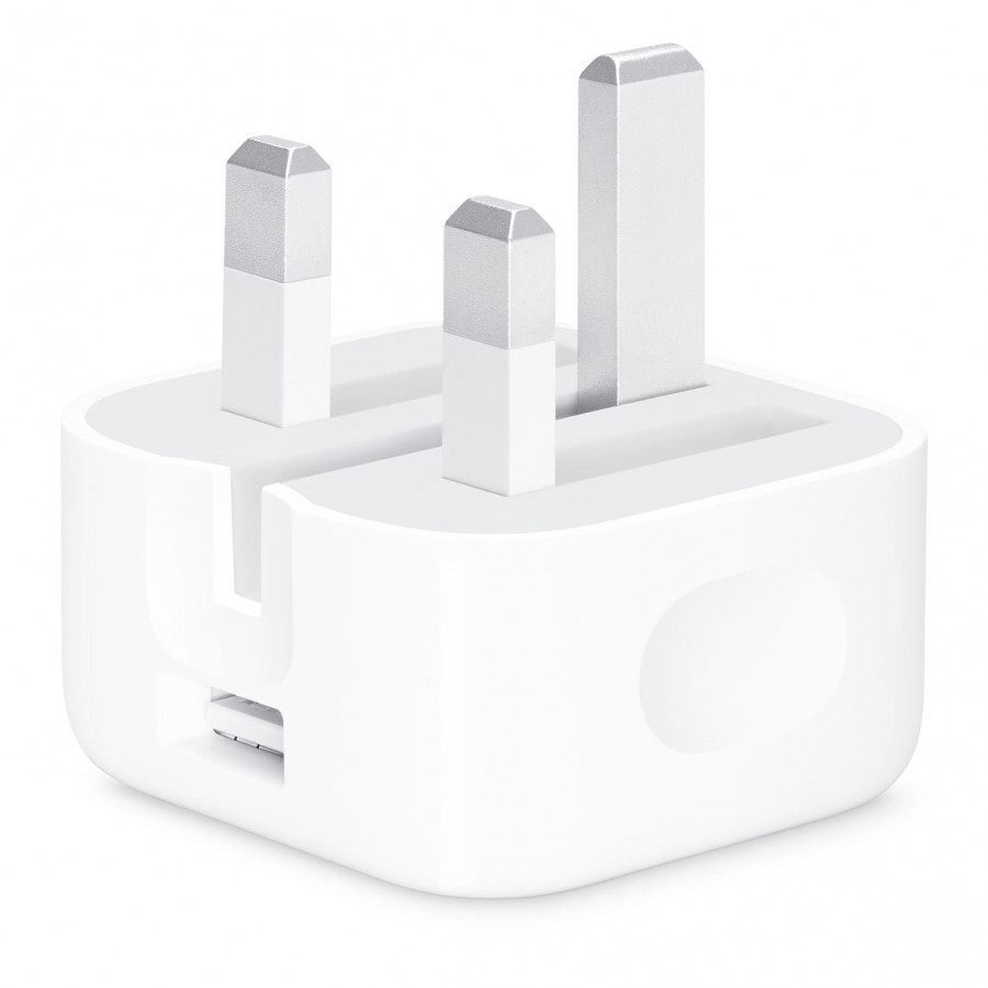 Refurbished Official Apple 5W USB Power Adapter (Folding Pins), A - White