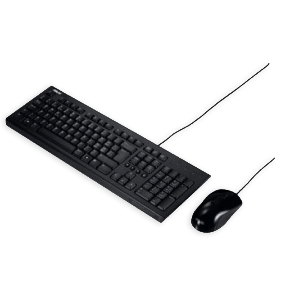 Asus U2000 Wired Keyboard and Mouse Kit - Black