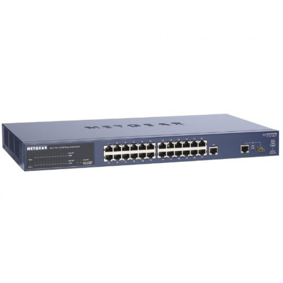 Refurbished Netgear ProSafe FS726T 24-Port 10/100Mbps & 2-Port 10/100/1000Mbps Smart Fast Ethernet Switch - B