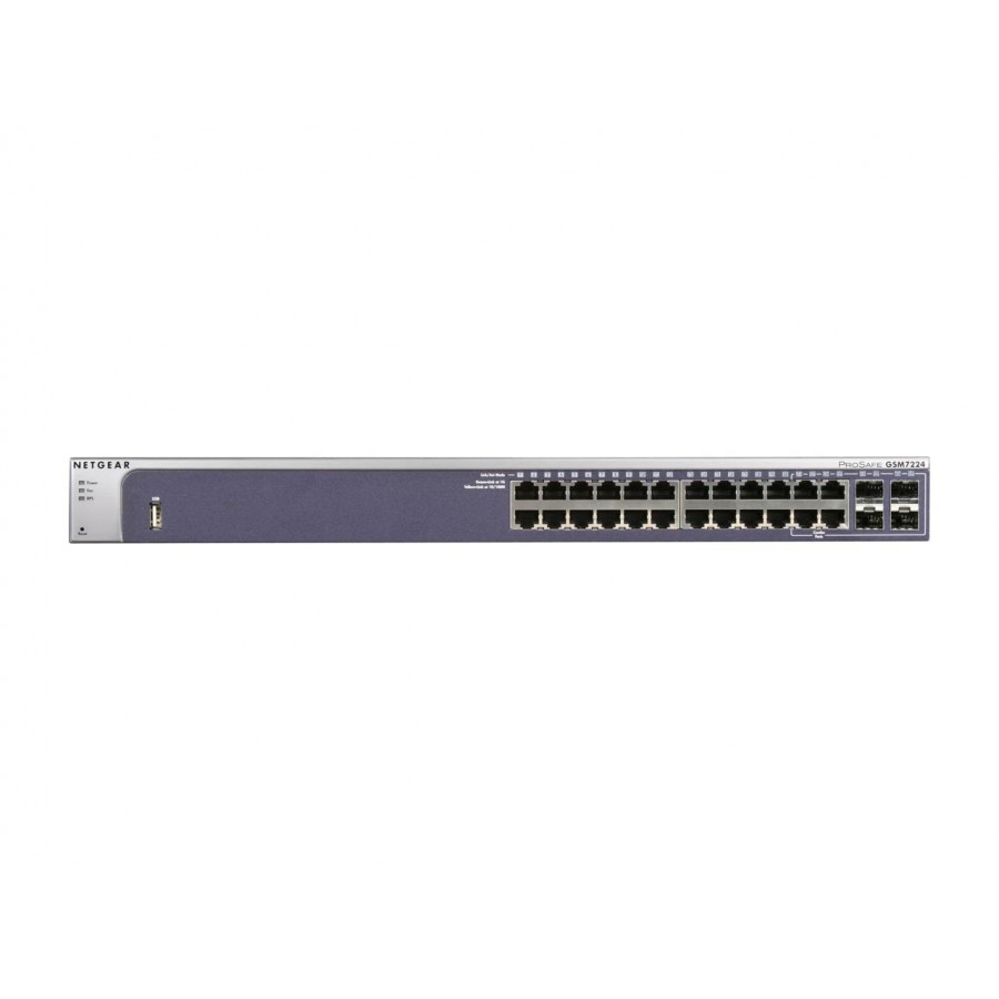 Refurbished Netgear ProSafe 24G L2 Managed Switch with Static Routing GSM7224 v2 24-Ports - B