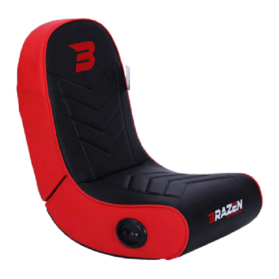 BraZen Stingray Surround Sound Red Floor Rocker Chair