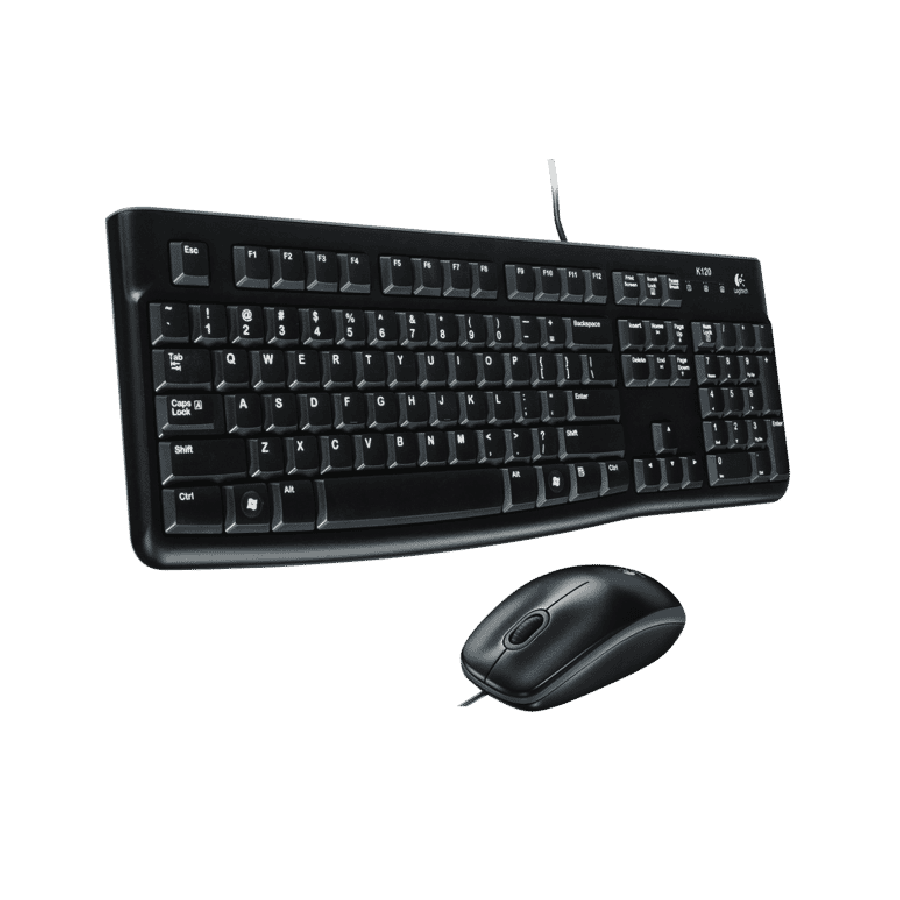 Brand New Logitech MK120 Wired Keyboard and Mouse Kit - Black