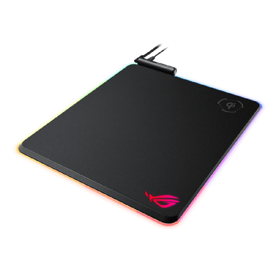 Asus ROG Balteus RGB Gaming Mouse Pad - Black with Qi Wireless Charging - Black