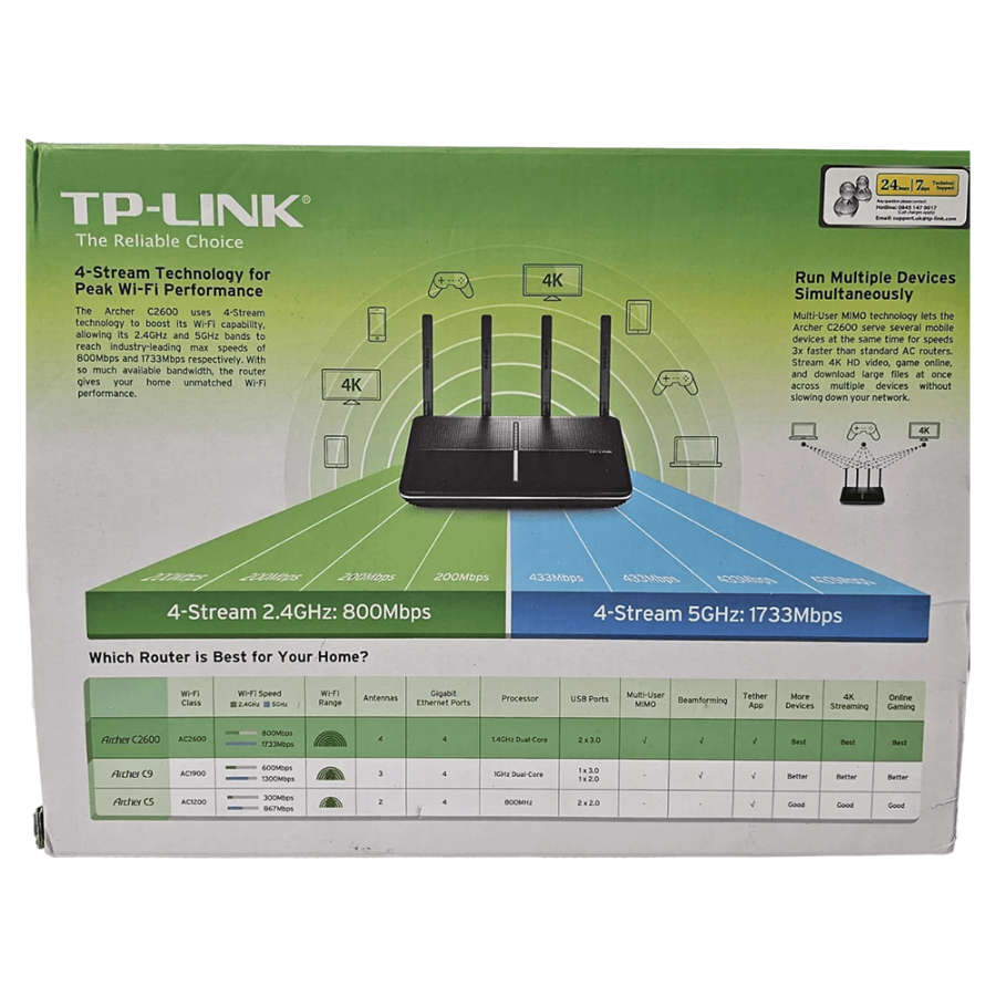 Refurbished TP-LINK Archer AC2600 Wireless/ Dual-Band Gigabit Router