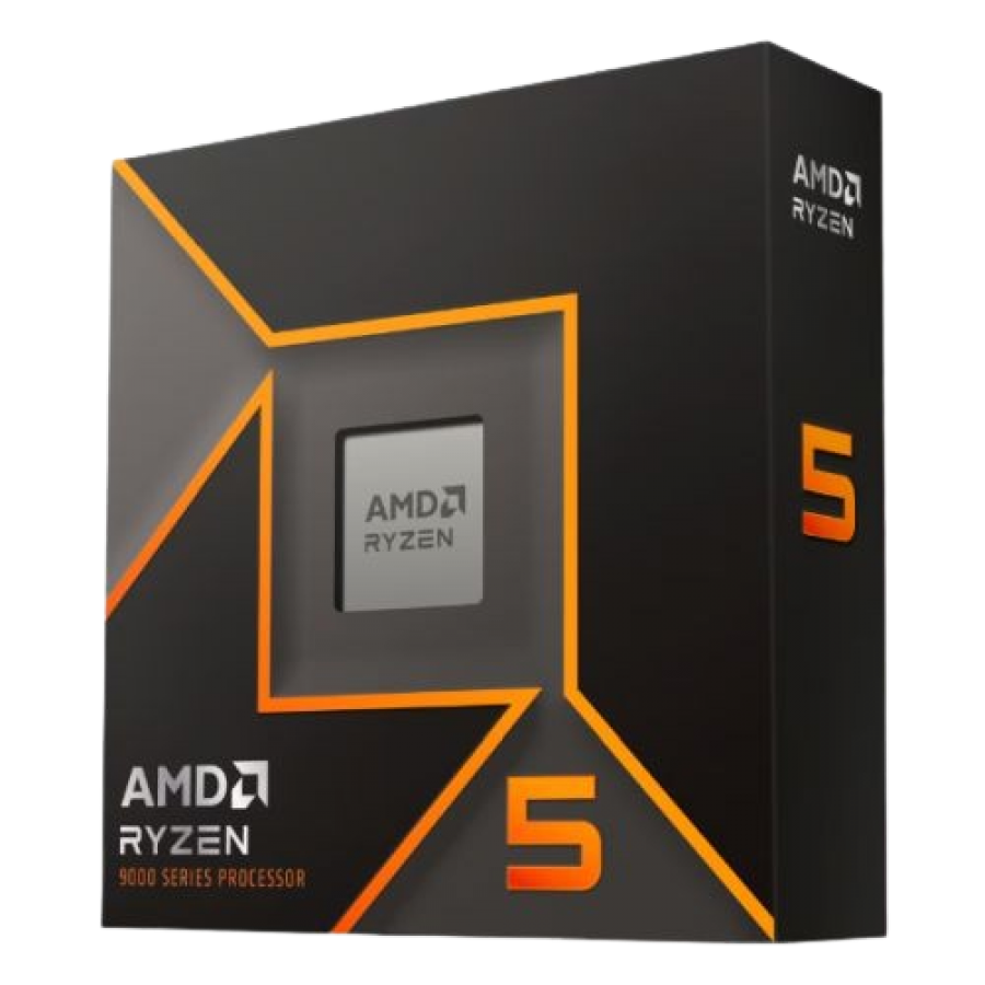AMD Ryzen 5 9600X CPU, AM5, 3.9GHz (5.4 Turbo), 6-Core, 65W, 38MB Cache, 4nm, 9th Gen, Radeon Graphics, NO HEATSINK/FAN