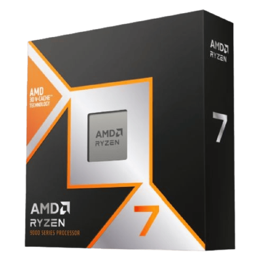 AMD Ryzen 7 9800X3D CPU, AM5, 4.7GHz (5.2 Turbo), 8-Core, 120W, 104MB Cache, 4nm, 9th Gen, Radeon Graphics, NO HEATSINK/FAN