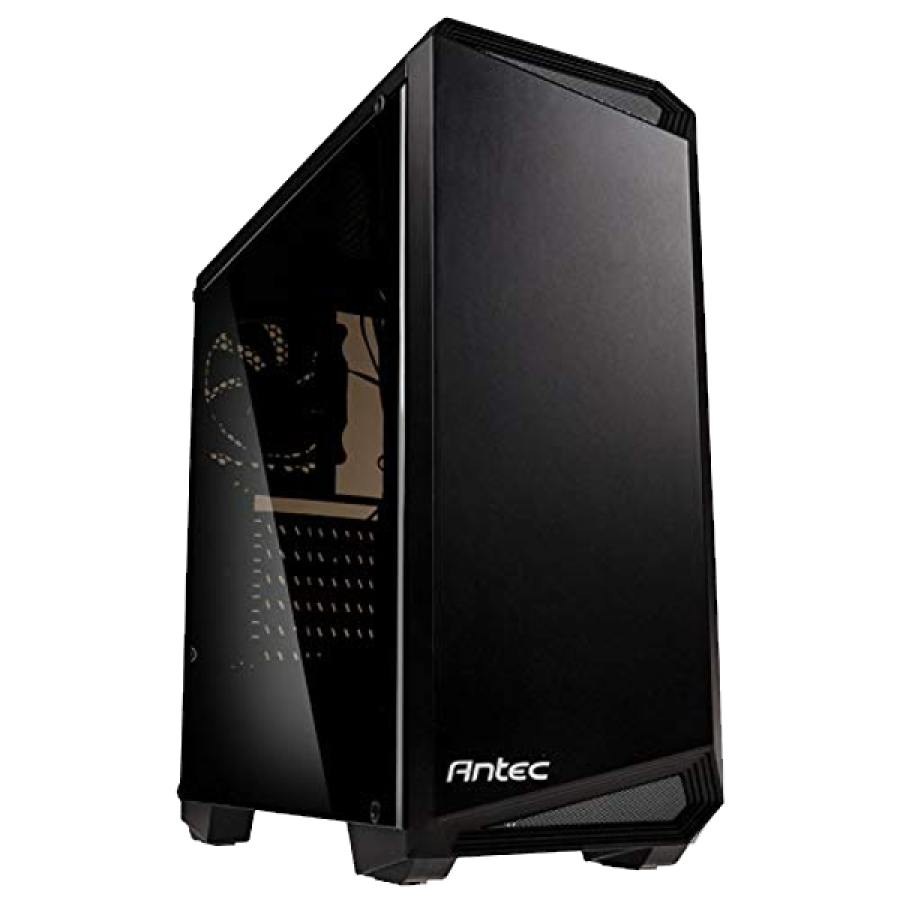 Antec NX100 ATX Gaming Case with Window, No PSU, 12cm Rear Fan, Black/Grey Highlights