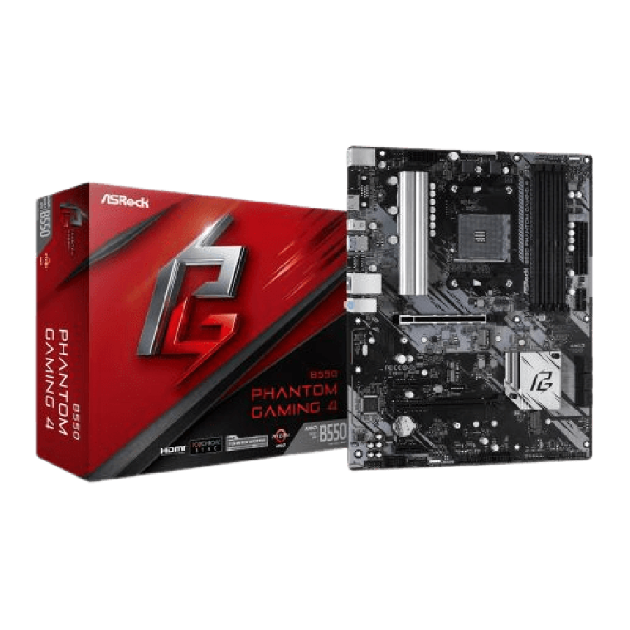 Asrock B550 PHANTOM GAMING 4, AMD B550, AM4, ATX, 4 DDR4, HDMI, XFire, PCIe4, M.2