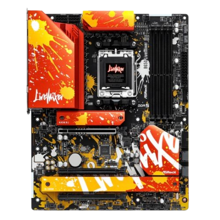 Asrock B650 LIVEMIXER, AMD B650, AM5, ATX, 4 DDR5, HDMI, DP, 2.5G LAN, PCIe4, RGB, 3x M.2