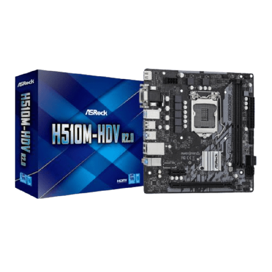 Asrock H510M-HDV R2.0, Intel H510, 1200, Micro ATX, 2 DDR4, VGA, DVI, HDMI