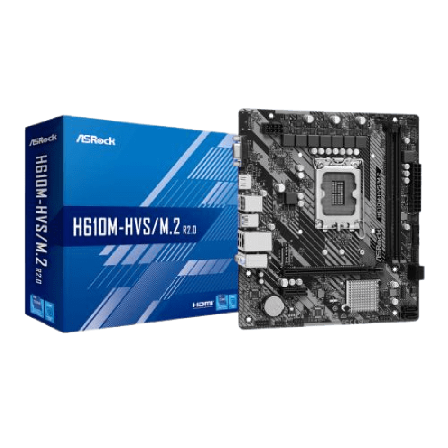 Asrock H610M-HVS/M.2 R2.0, Intel H610, 1700, Micro ATX, 2 DDR4, VGA, HDMI