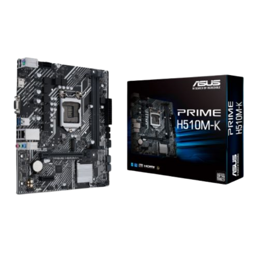 Asus PRIME H510M-K, Intel H510, 1200, Micro ATX, 2 DDR4, VGA, HDMI, M.2