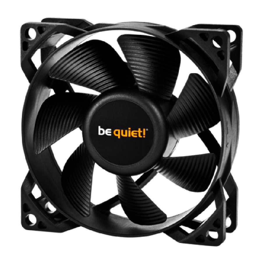 Be Quiet! BL044 Pure Wings 2 8CM Case Fan, Rifle Bearing, Ultra Quiet - Black