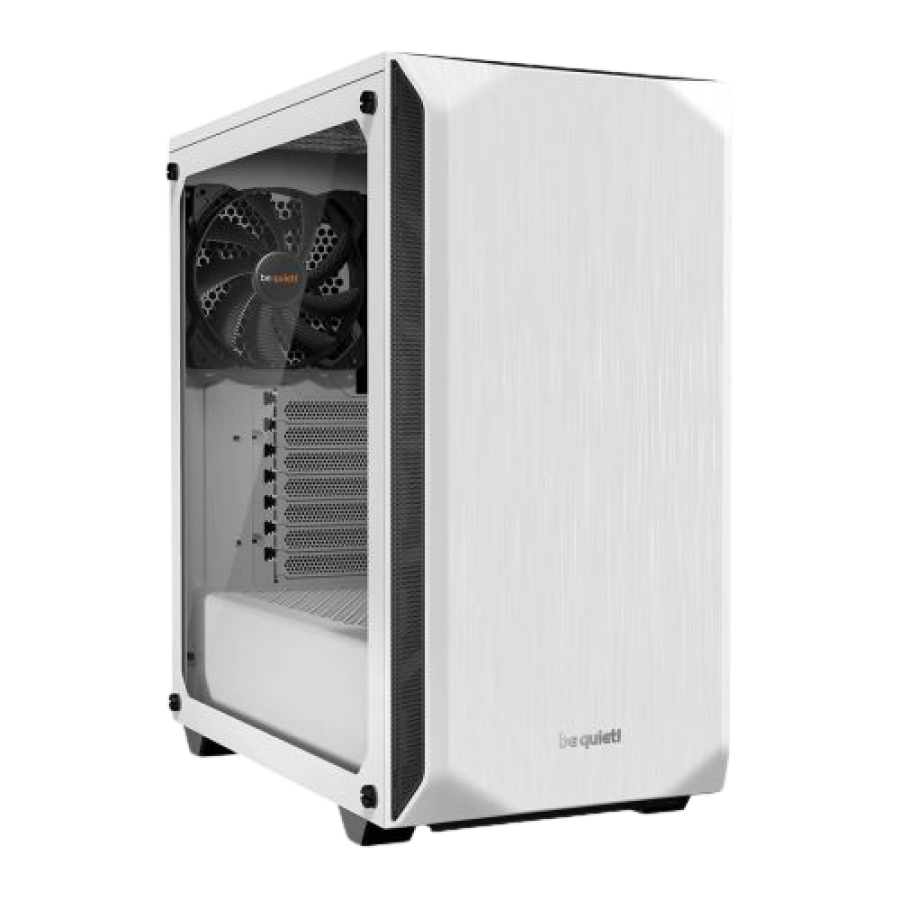 Be Quiet! Pure Base 500 Gaming Case with Window, ATX, No PSU, 2 x Pure Wings 2 Fans, PSU Shroud, Metallic Grey
