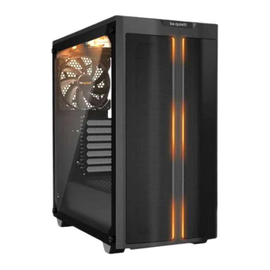 Be Quiet! Pure Base 500DX Gaming Case with Glass Window, ATX, No PSU, 3 x Pure Wings 2 Fans, ARGB Front Lighting, USB-C, Black