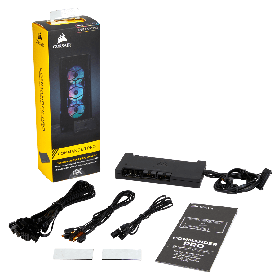 Corsair Commander PRO Digital Fan & RGB Lighting Controller, Supports upto 6 Fans, 4-Temp. Sensors, 8 RGB Strips