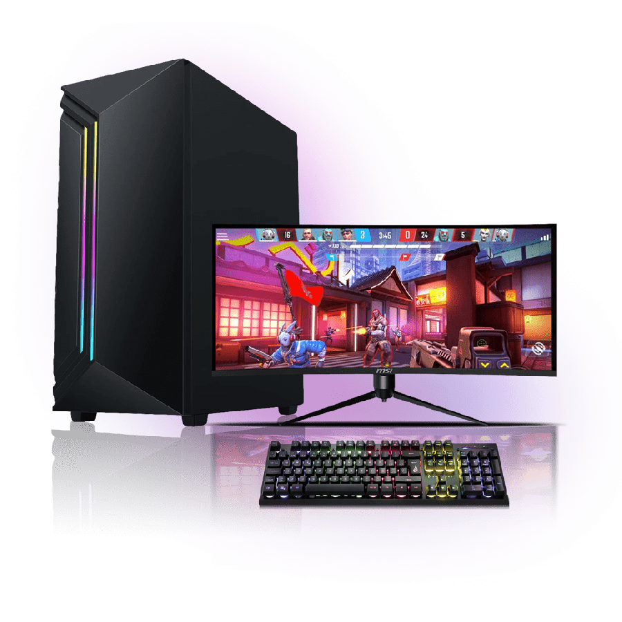 Gaming PC Bundle/ AMD Ryzen 3 3200G Quad Core/ 16GB RAM/ 128GB SSD/ 2TB HDD/ On-Board Graphics/ Windows 10