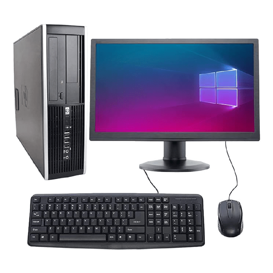 Refurbished Complete Set of 21.5in Monitor and Hp Compaq 6300 Quad Core i5-3470/ 8GB/ 500GB/ WiFi Windows 10/ 64-Bit Desktop PC Computer