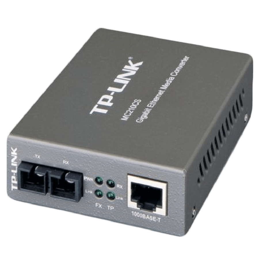 TP-Link (MC210CS) Single-Mode Gigabit SC+ RJ45 Fiber Media Converter, up to 15km, Wave 1310nm