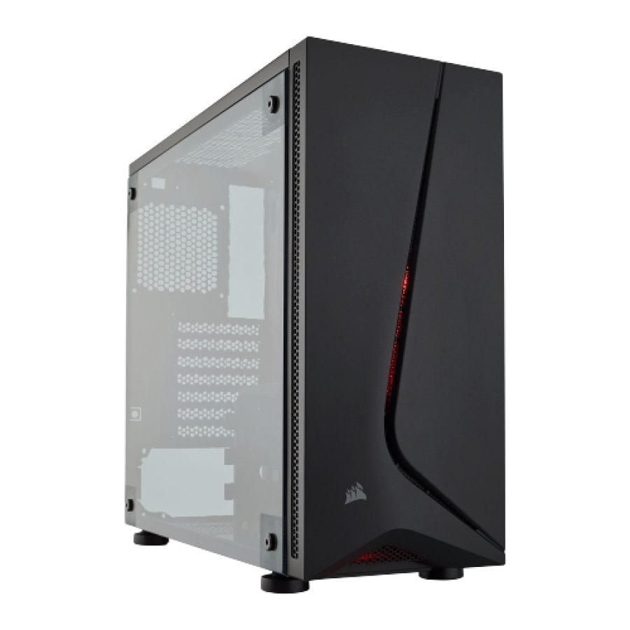 Corsair Carbide Series SPEC-05 Gaming Case with Acrylic Window, ATX, 1 x 12cm Red LED Fan