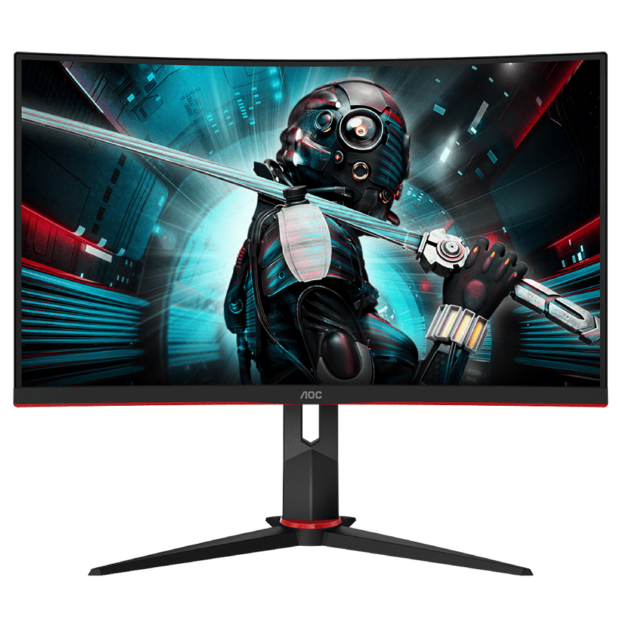 Brand New AOC C27G2U/BK 27-inch Widescreen VA LED Multimedia Curved Monitor-Black/Red (1920x1080/1ms/VGA/1xDP/2xHDMI)