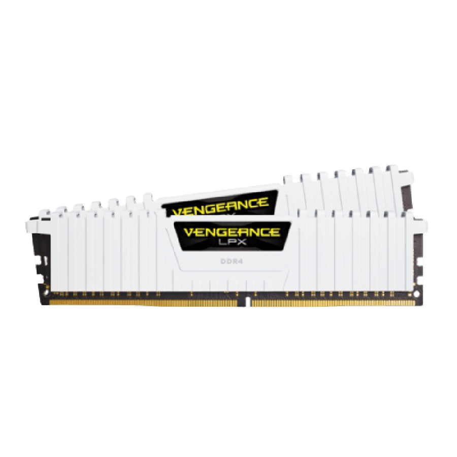 Corsair Vengeance LPX 16GB Kit (2 x 8GB), DDR4, 3200MHz (PC4-25600), CL16, XMP 2.0, Ryzen Optimised, DIMM Memory, White
