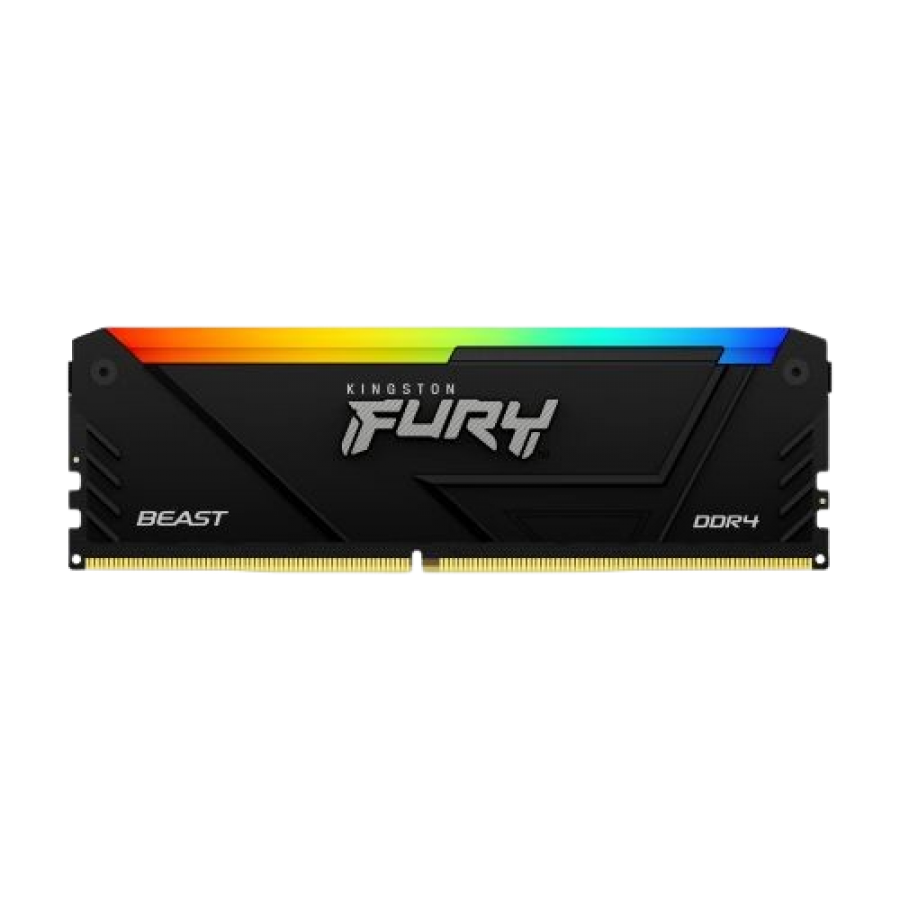 Kingston Fury Beast RGB 16GB Kit (2 x 8GB), DDR4, 3200MHz (PC4-25600), CL16, XMP, DIMM Memory