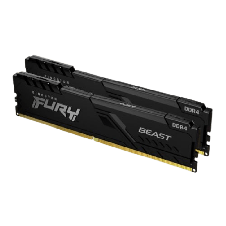 Kingston Fury Beast 32GB Kit (2 x 16GB), DDR4, 2666MHz (PC4-21400), CL16, DIMM Memory