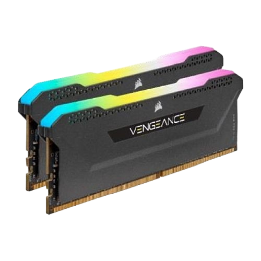 Corsair Vengeance RGB Pro SL 32GB Memory Kit (2 x 16GB), DDR4, 3200MHz (PC4-25600), CL16, XMP 2.0, Black