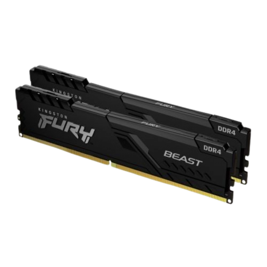 Kingston Fury Beast 64GB Kit (2 x 32GB), DDR4, 3200MHz (PC4-25600), CL16, XMP, DIMM Memory