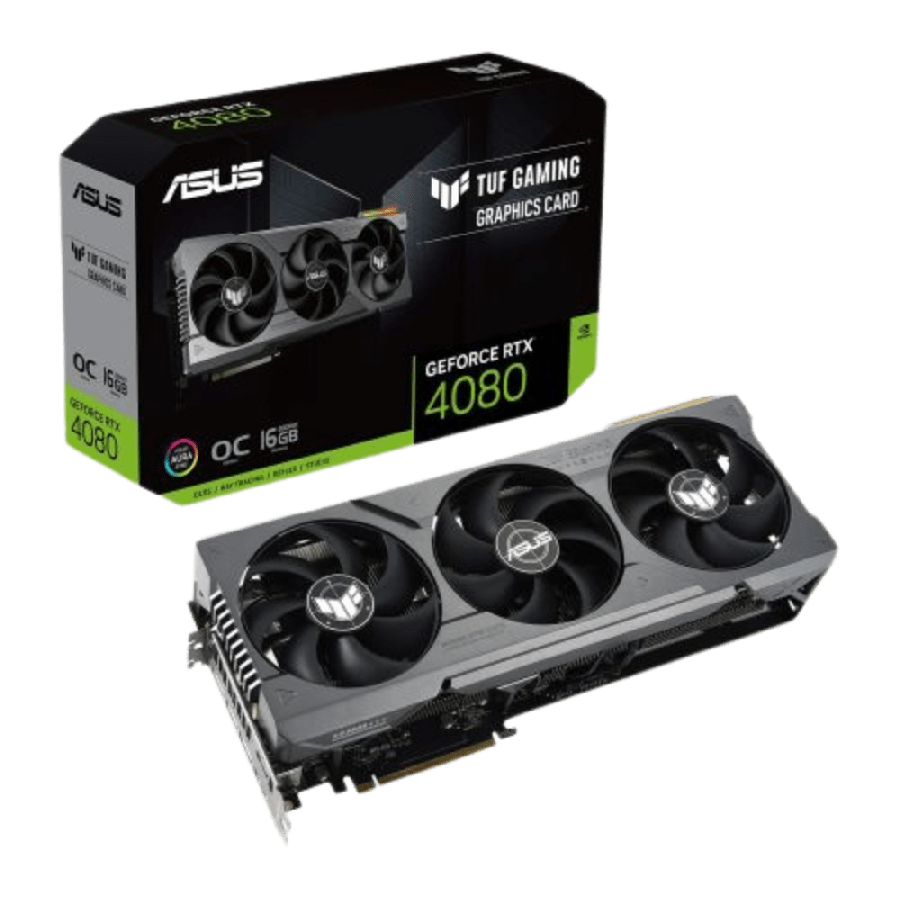 Asus TUF GAMING RTX4080 OC, PCIe4, 16GB DDR6X, 2 HDMI, 3 DP, 2625MHz Clock, RGB Lighting, Overclocked