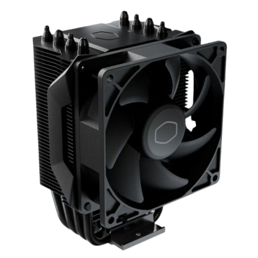 Cooler Master Hyper 411 Nano Heatsink & Fan, Intel & AMD Sockets, All Black, Direct Contact Tech, Aluminum Fins, 4 Heatpipes