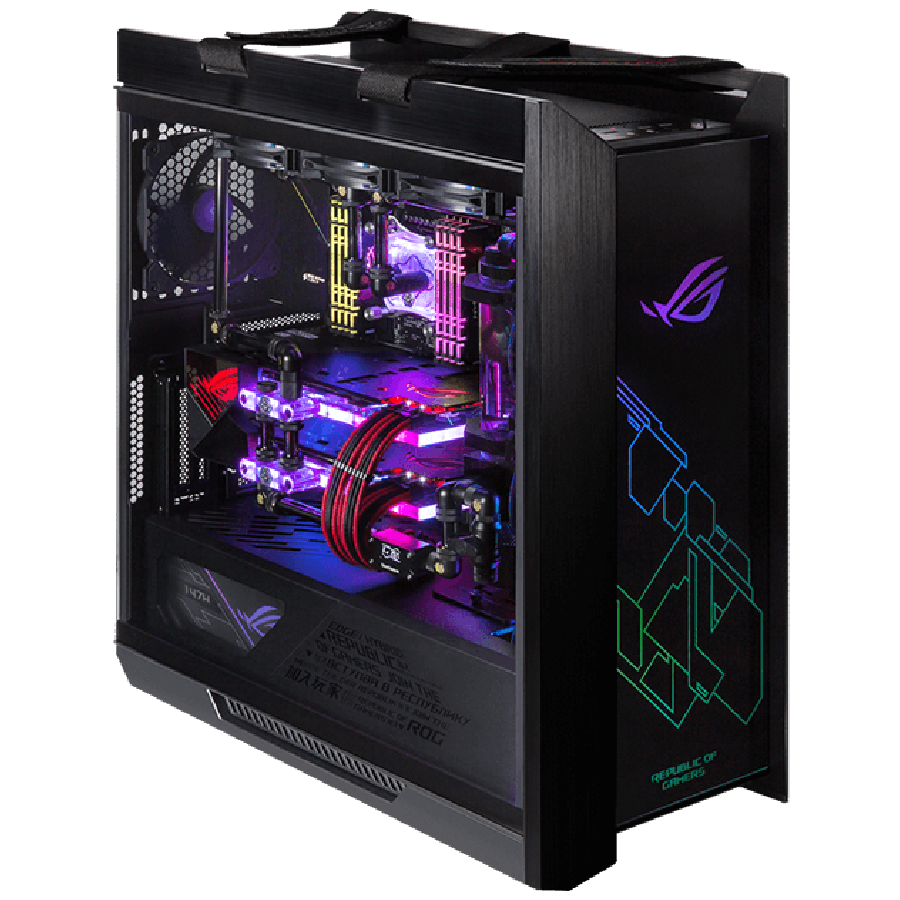 Asus ROG Strix Helios RGB Gaming Case with with Tempered Glass Windows, E-ATX, GPU Braces, USB-C, Fan/RGB Controls, Carry Handles