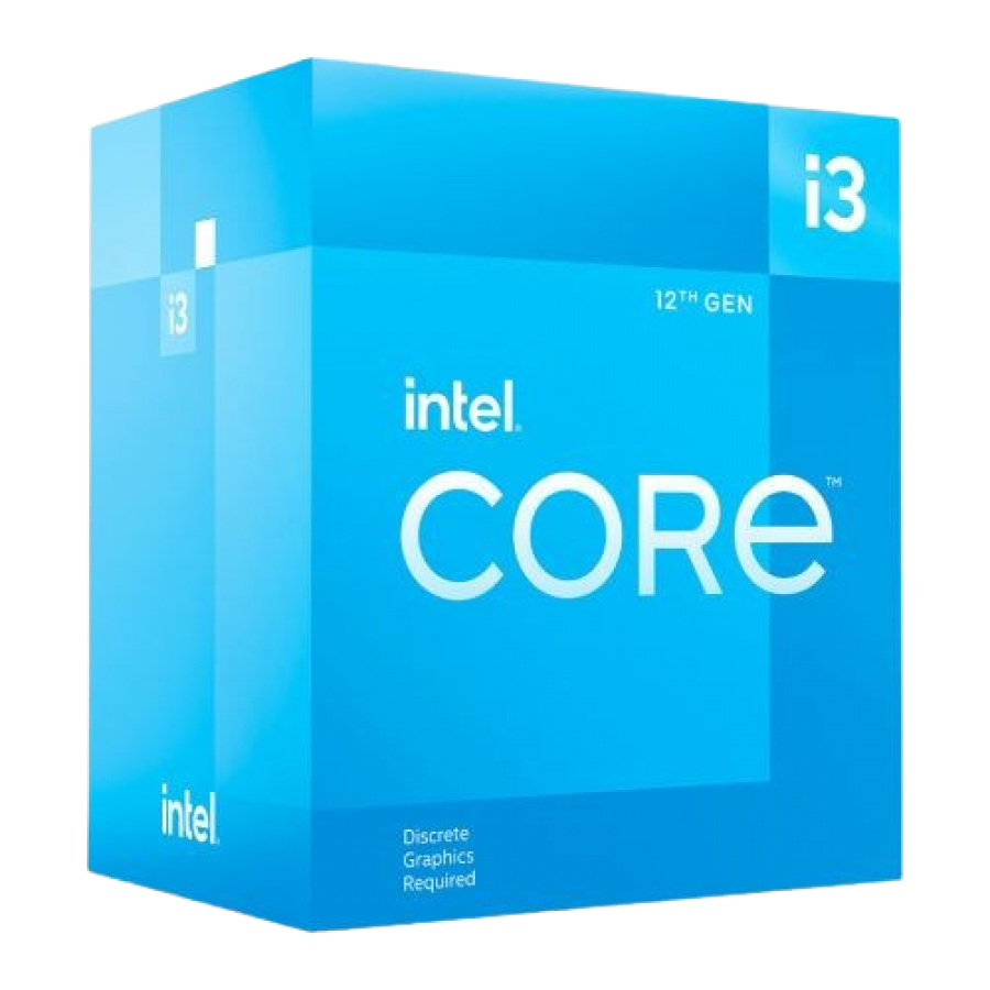 Intel Core i3-12100F CPU, 1700, 3.3 GHz (4.3 Turbo), Quad Core, 58W, 12MB Cache, Alder Lake, No Graphics