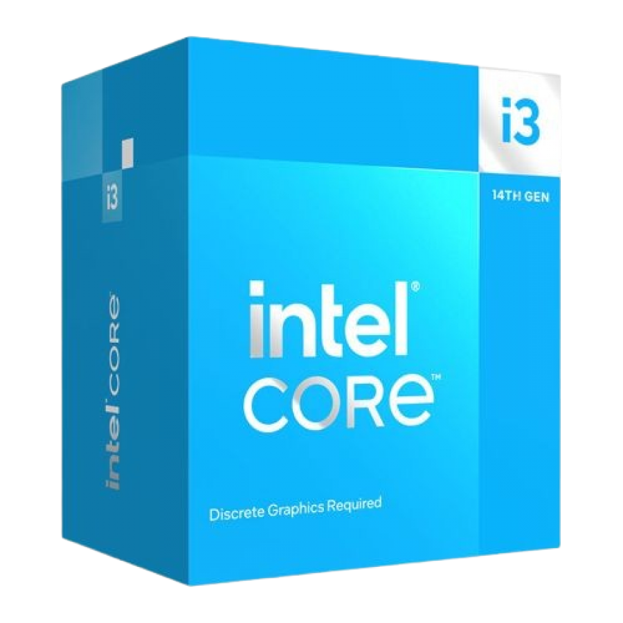Intel Core i3-14100F CPU, 1700, Up to 4.7GHz, Quad Core, 60W (110W Turbo), 10nm, 12MB Cache, Raptor Lake Refresh, No Graphics