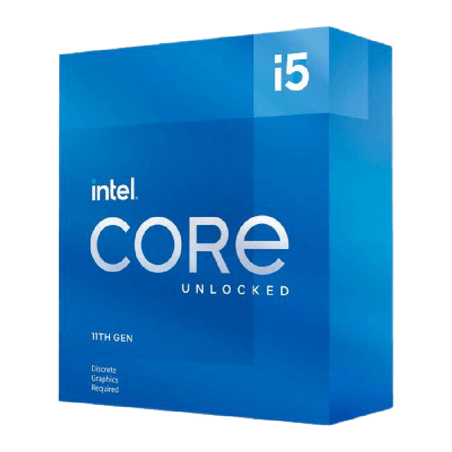 Intel Core i5-11600KF CPU, 1200, 3.9 GHz (4.9 Turbo), 6-Core, 125W, 14nm, 12MB Cache, Overclockable, Rocket Lake, No Graphics, NO HEATSINK/FAN