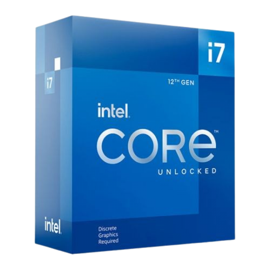 Intel Core i7-12700KF CPU, 1700, 3.6 GHz (5.0 Turbo), 12-Core, 125W (190W Turbo), 10nm, 25MB Cache, Alder Lake, Overclockable, No Graphics, NO HEATSINK/FAN