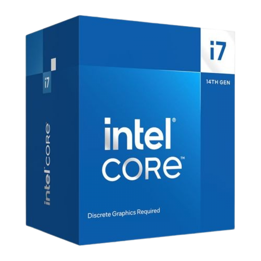 Intel Core i7-14700F CPU, 1700, Up to 5.4GHz, 20-Core, 65W (219W Turbo), 10nm, 33MB Cache, Raptor Lake Refresh, No Graphics