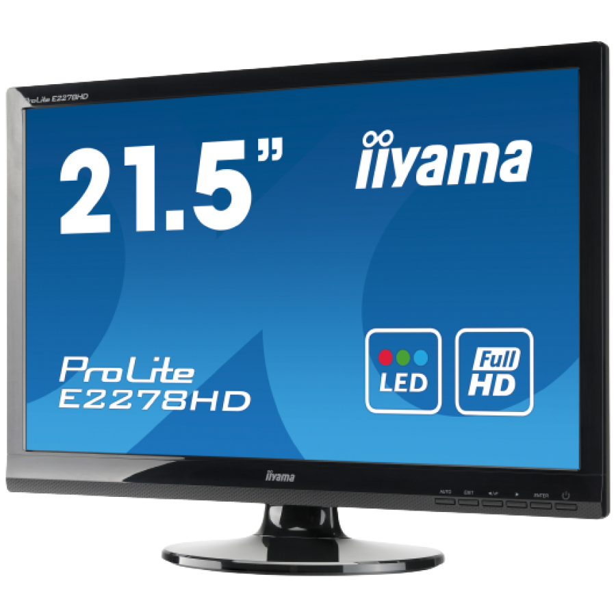 Refurbished IIYAMA Prolite E2278HD/ 21.5" Full HD Home/ Work Pc Monitor Screen/ VGA Grade A