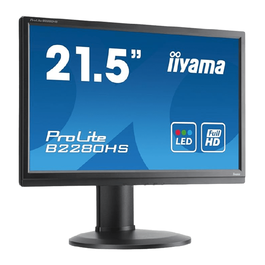 Refurbished iiyama B2280HS-B1/ 22"/ ProLite HD Height Adjustable LED Monitor/ Black