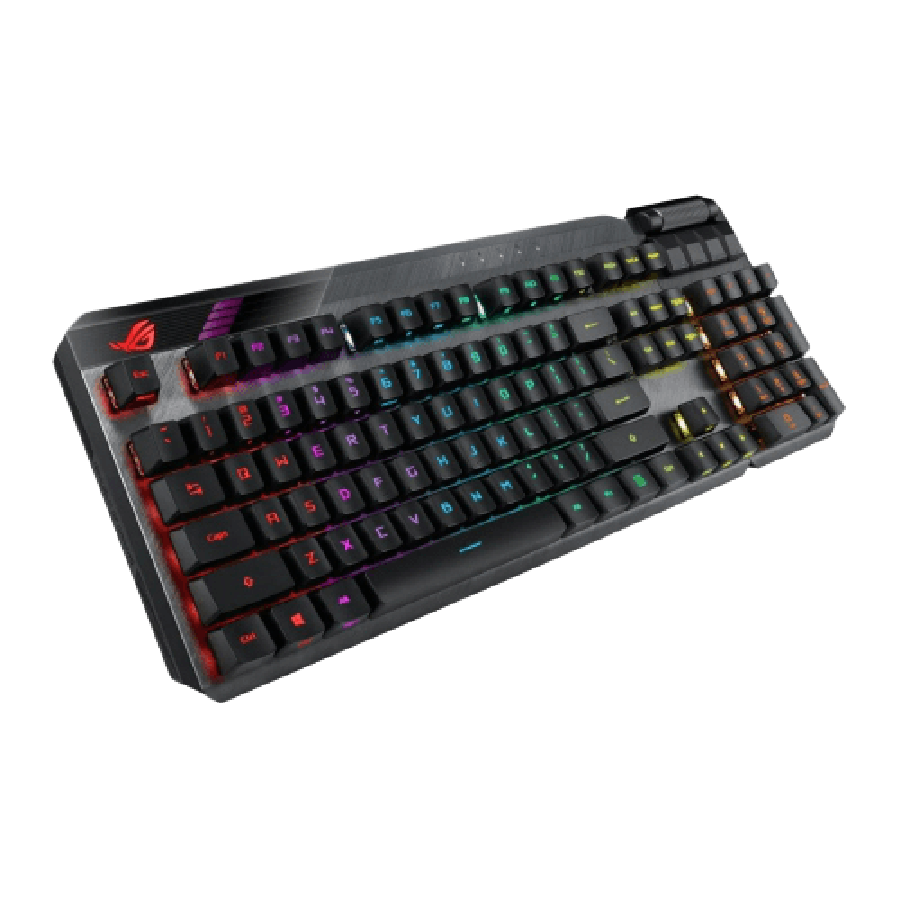Asus ROG CLAYMORE II RGB Mechanical Gaming Keyboard/ Wired /Wireless/ RX Red Mechanical Switches/ Fully Programmable Keys/ Aura Sync/ Detachable Numpad & Wrist Rest