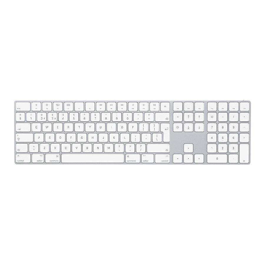 Brand New Apple Magic Keyboard A1843 Wireless With Numeric Keypad Danish Layout