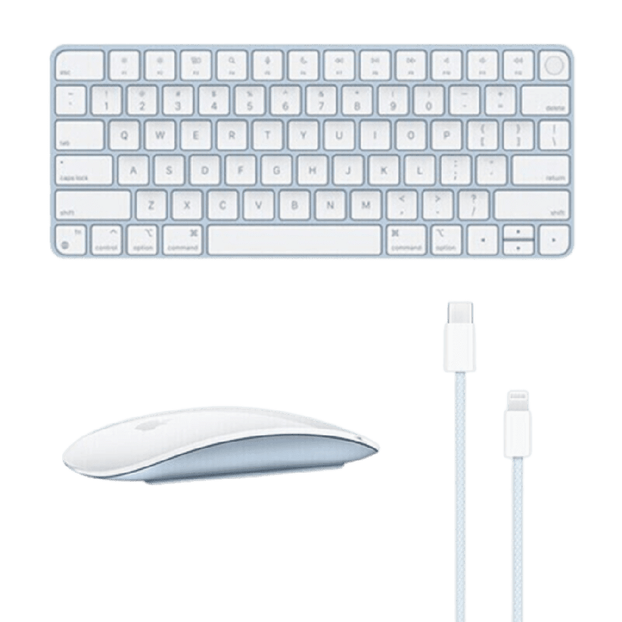 Refurbished Apple Magic Keyboard with Touch ID (A2449) & Magic Mouse 2 (A1657), A