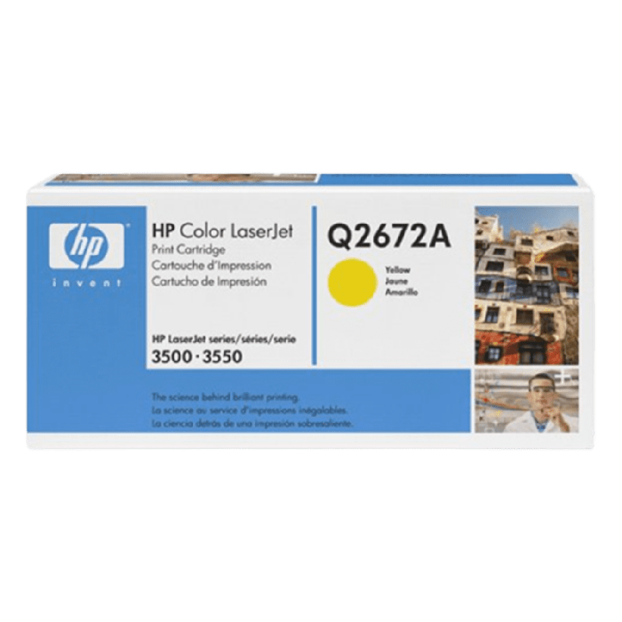 Brand New Genuine HP Q2672A/ Yellow Toner/ Cartridge Original for LaserJet 3500