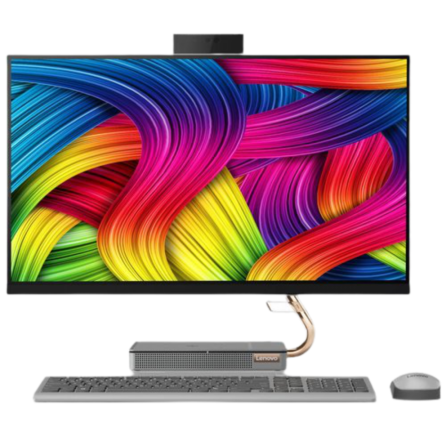 Lenovo IdeaCentre AIO 5i/ 27-Inch/ Intel Core i5-10400T/ GTX 1650 4GB/ 8GB RAM/ 1TB HDD+256GB SSD/ Grey/ Windows 10