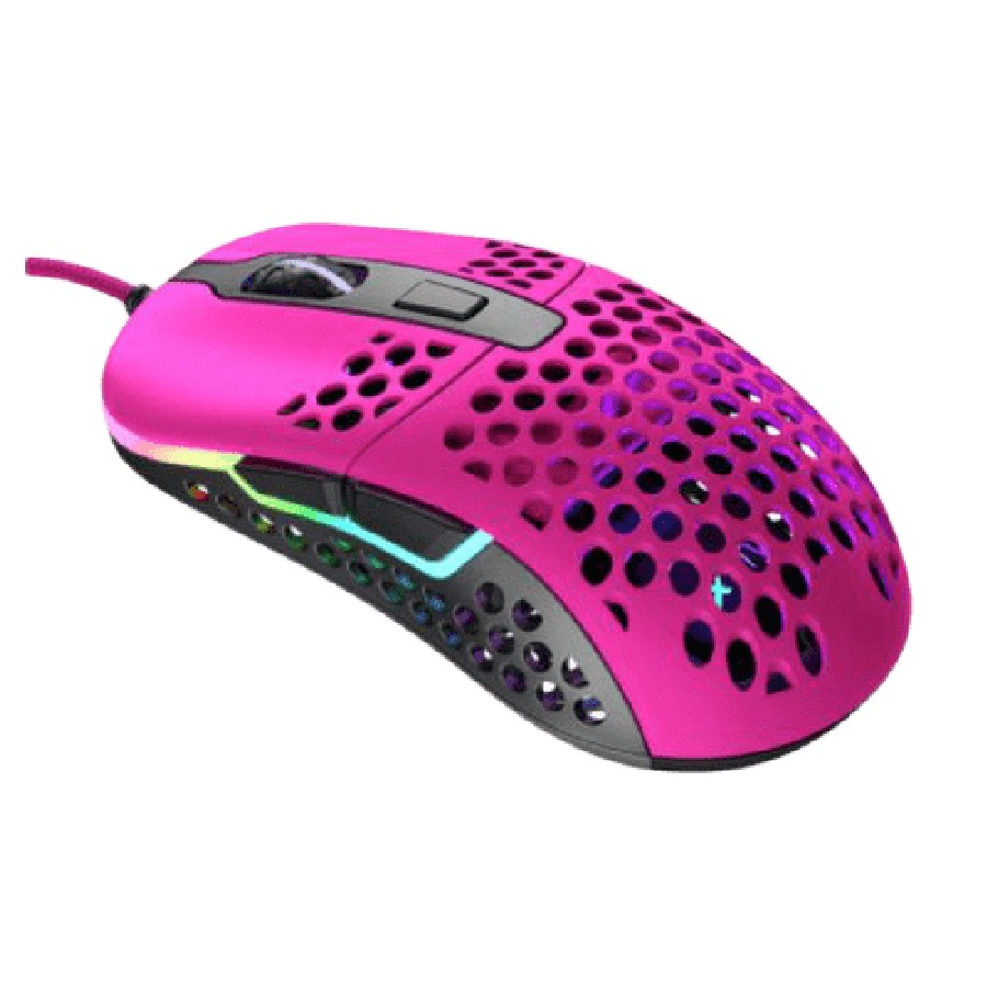 Brand New XTRFY M42 Wired Optical Ultra-Light Gaming Mouse/USB/400-16000 DPI/Omron Switches/Adjustable RGB/Modular Design/Pink
