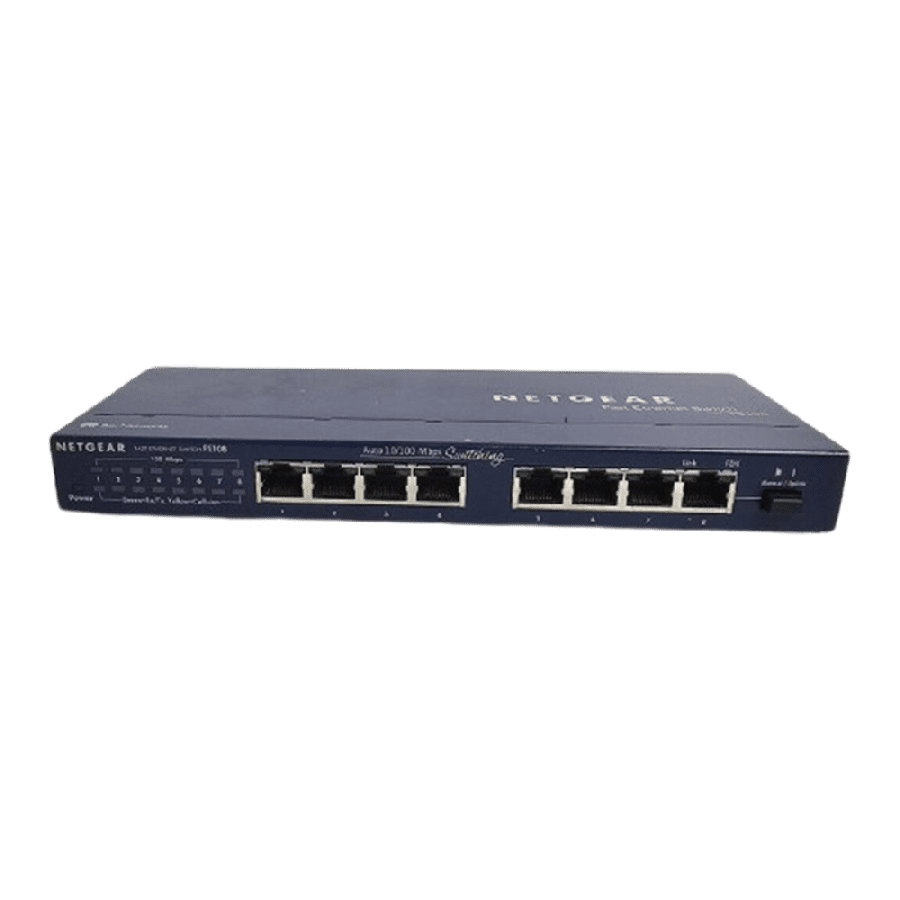 Refurbished Netgear ProSafe FS108/ 8 Ports/ Ethernet Switch/ Netgear Fast Ethernet Switch