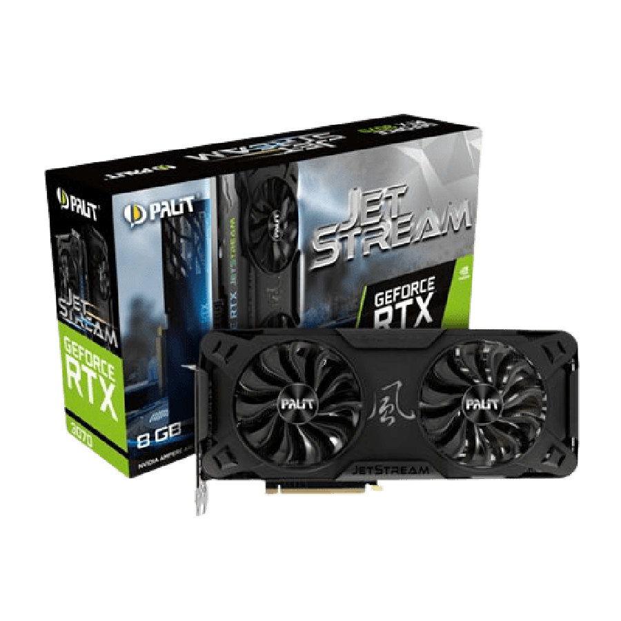 Palit RTX3070 JetStream V1, PCIe4, 8GB DDR6, HDMI, 3 DP, RGB Lighting, LHR